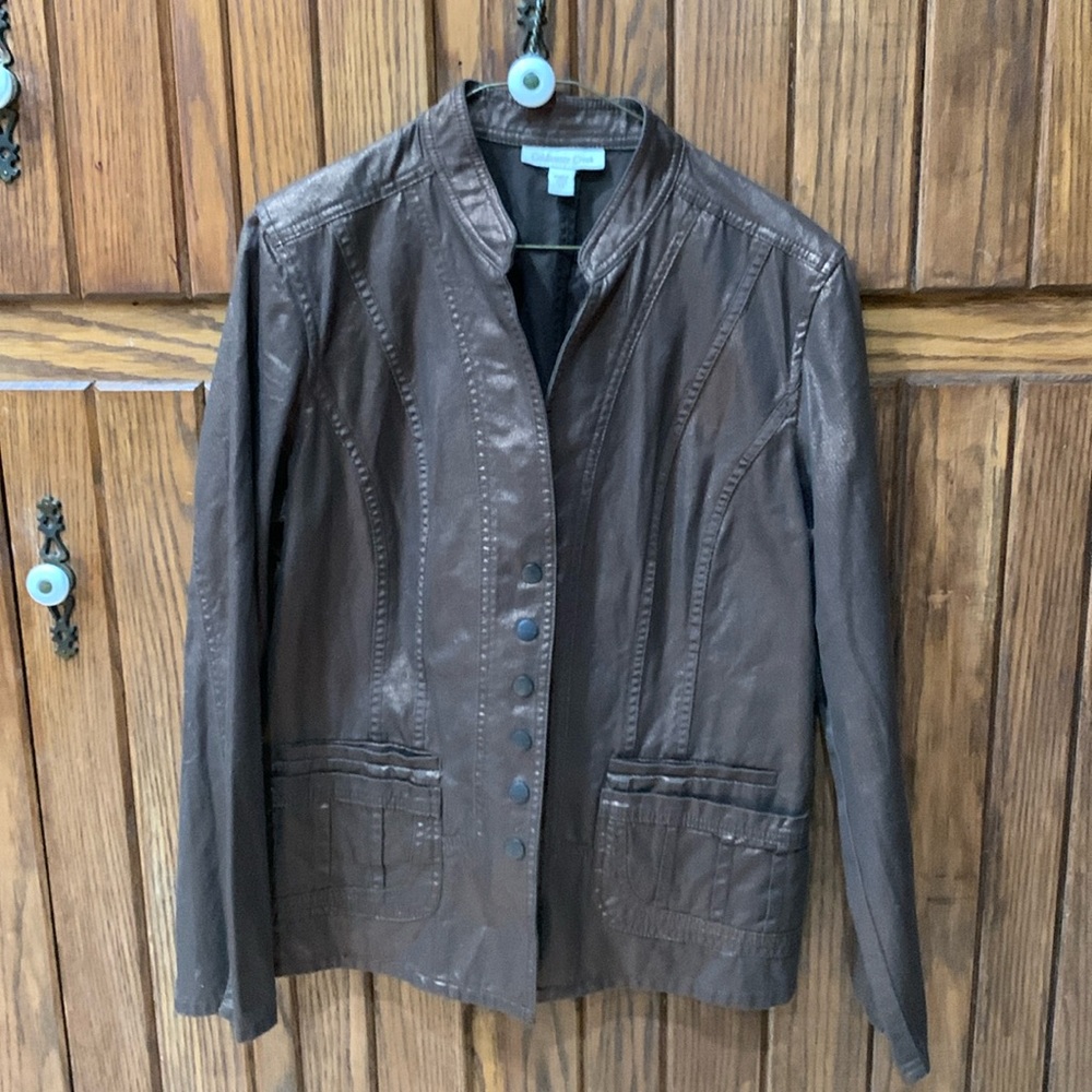Coldwater Creek Women's Metallic Bronze Jacket Size 12